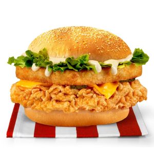 Майо кранчер бургер от KFC